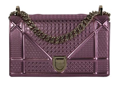 Medium Diorama, &pound;1,200, Handbags, Pink, Patent Leather, Front view